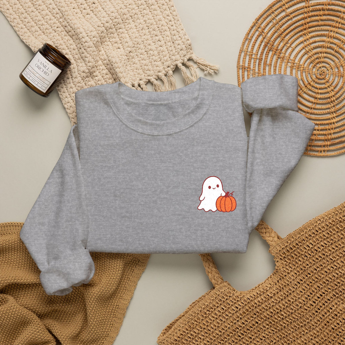 Ghost & Pumpkin Crewneck Sweatshirt