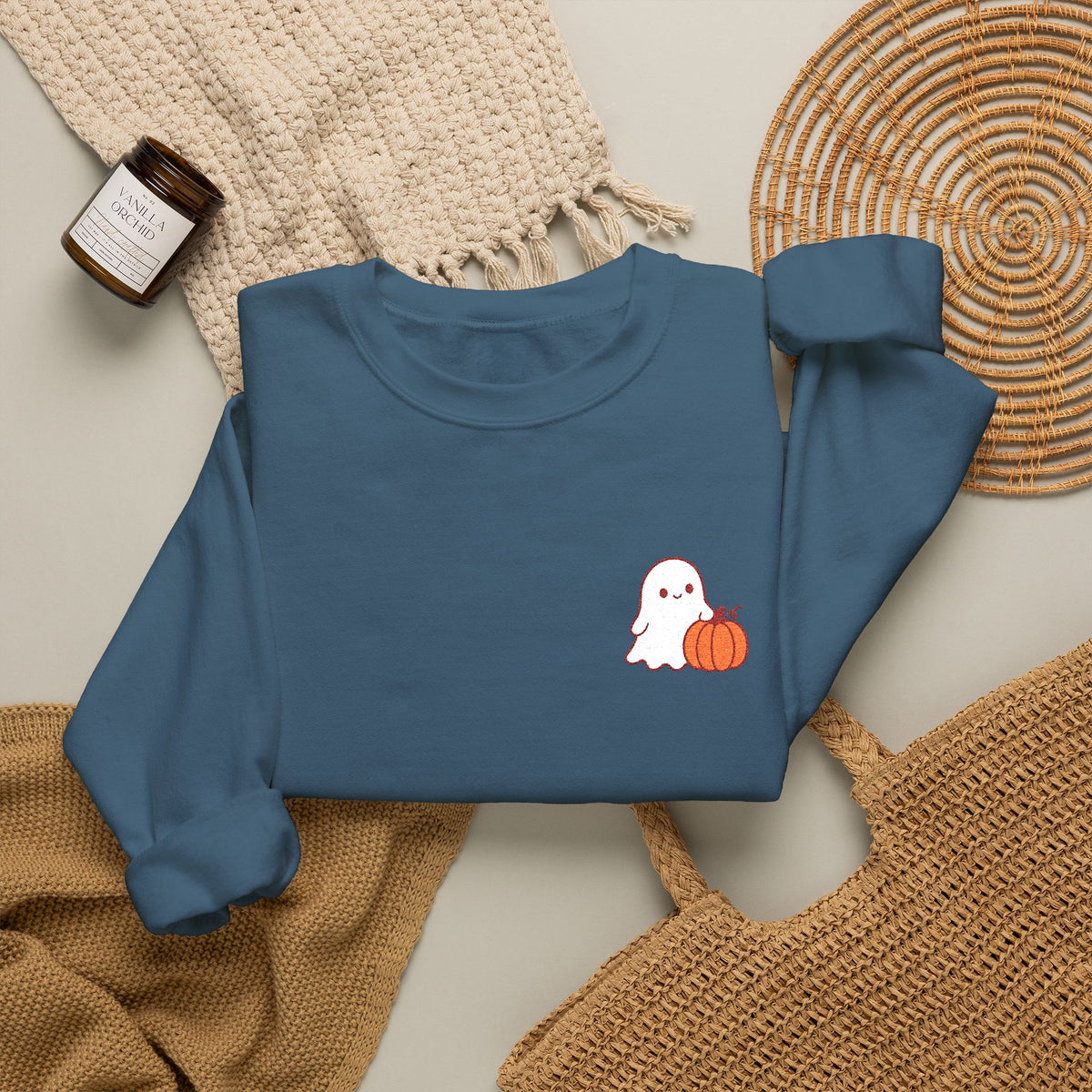 Ghost & Pumpkin Crewneck Sweatshirt