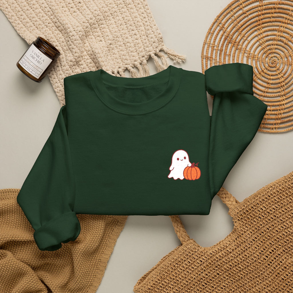 Ghost & Pumpkin Crewneck Sweatshirt