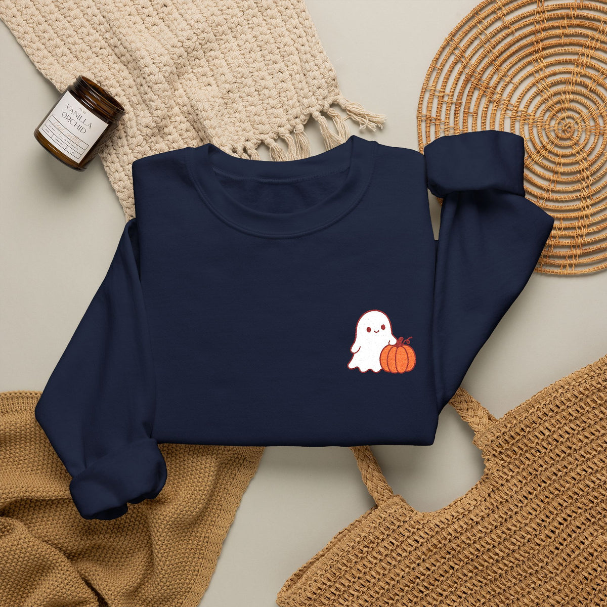 Ghost & Pumpkin Crewneck Sweatshirt