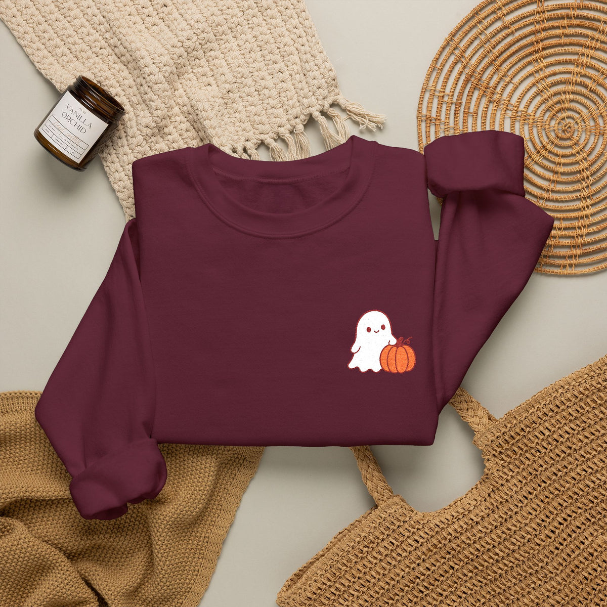 Ghost & Pumpkin Crewneck Sweatshirt