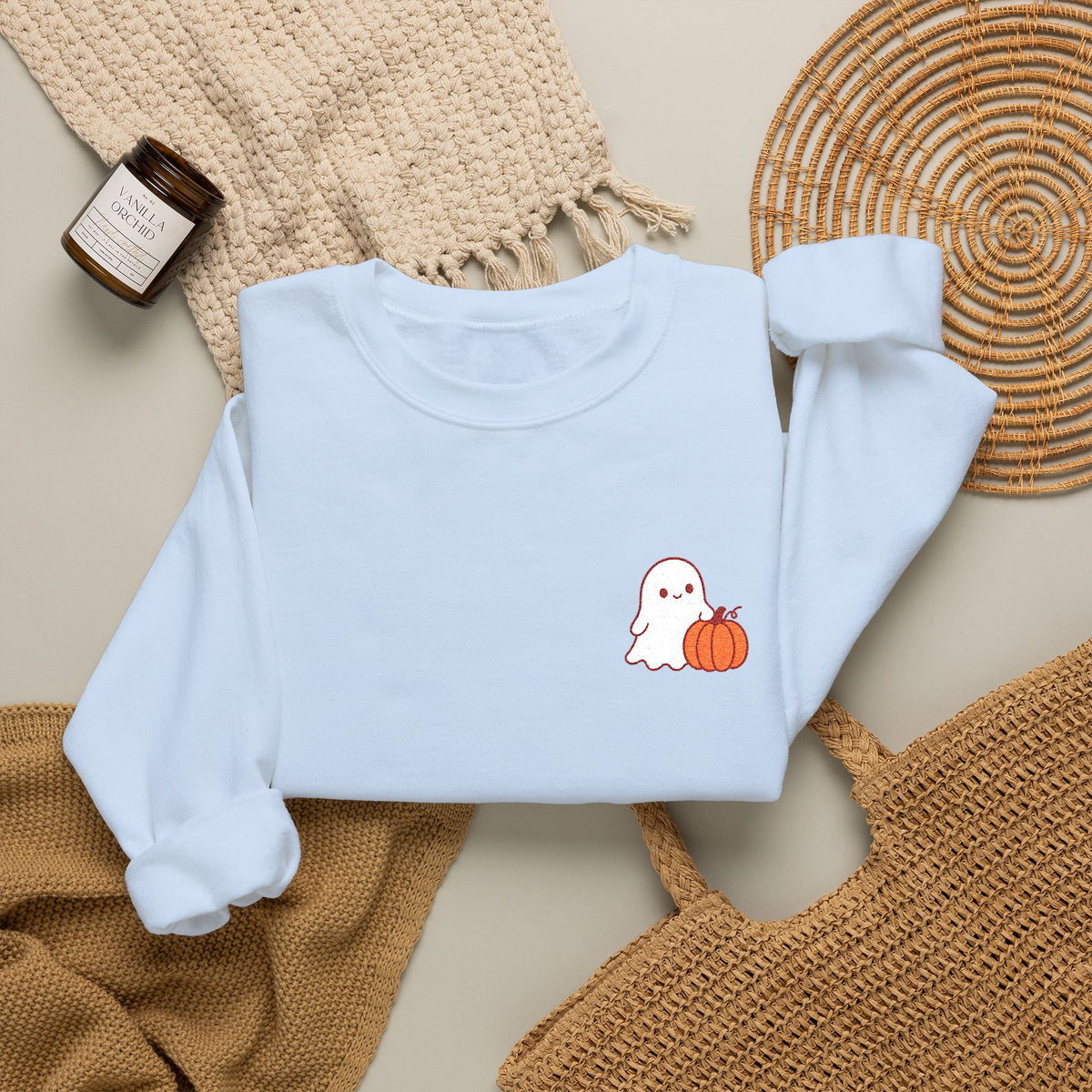 Ghost & Pumpkin Crewneck Sweatshirt