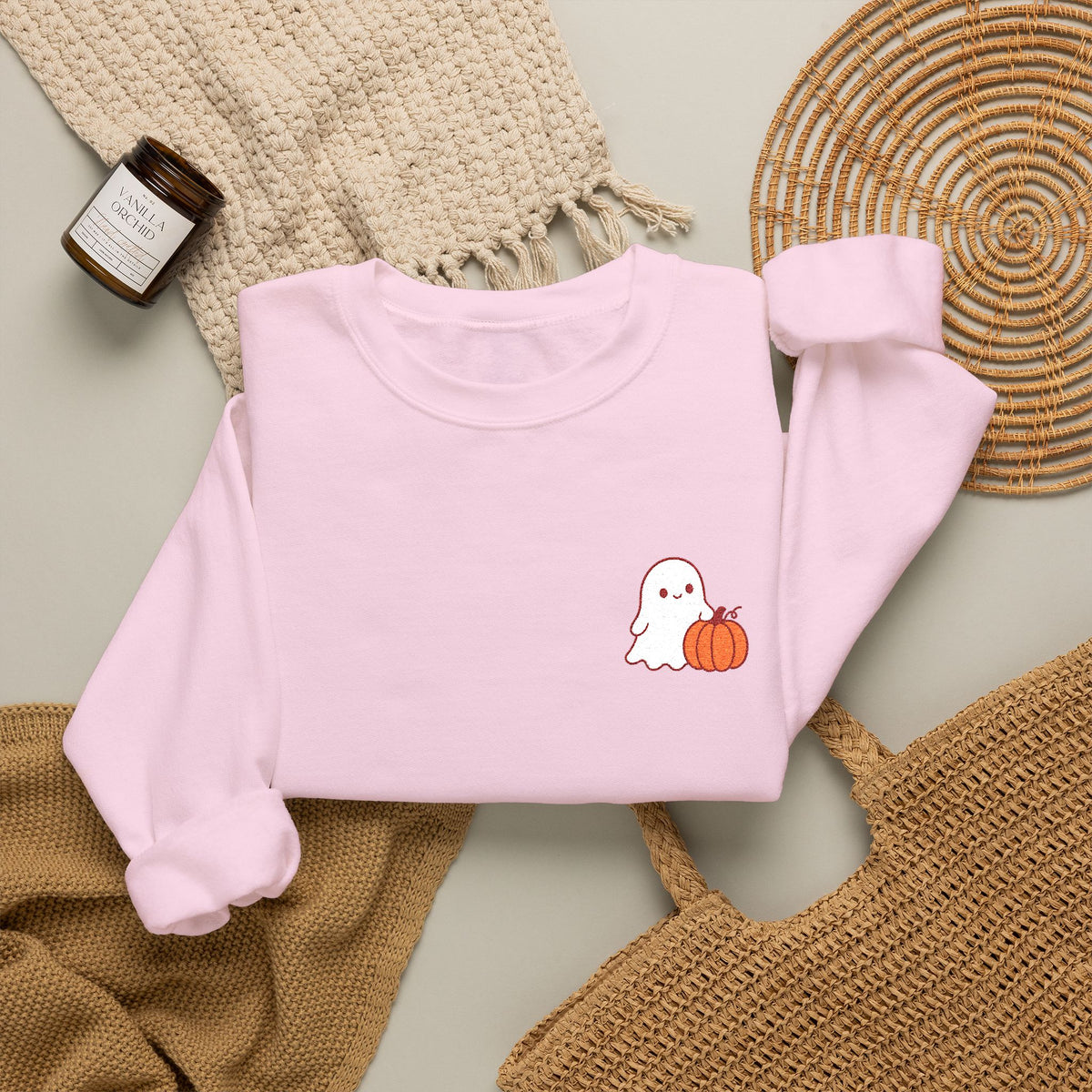 Ghost & Pumpkin Crewneck Sweatshirt